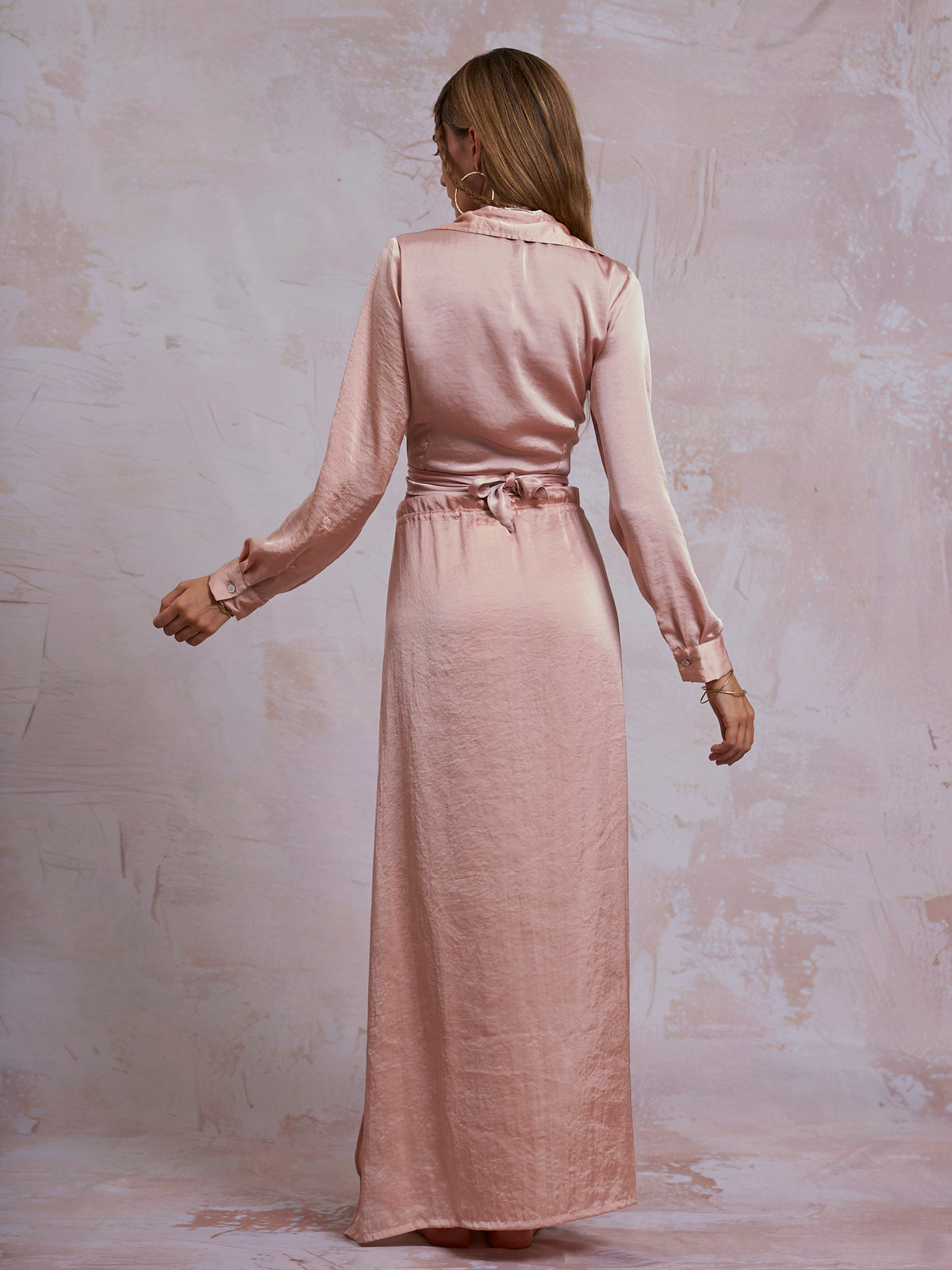 Blush Satin Cleo Skirt