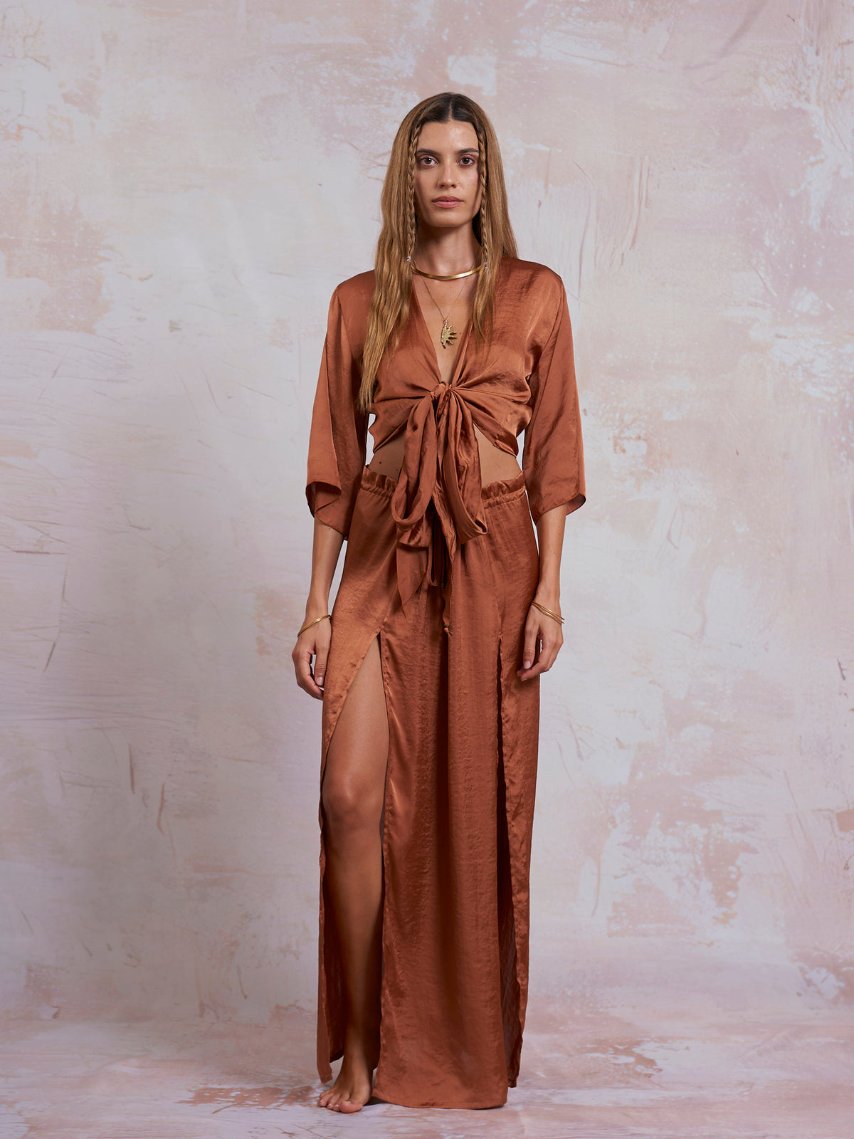 Copper Satin Freya Top