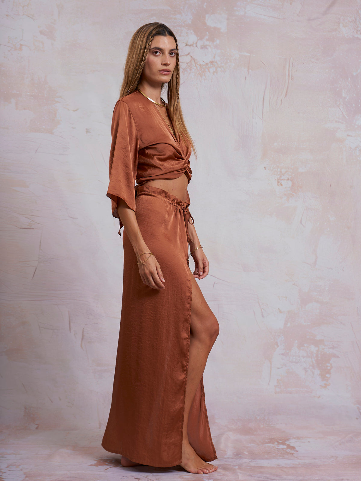 Copper Satin Freya Top
