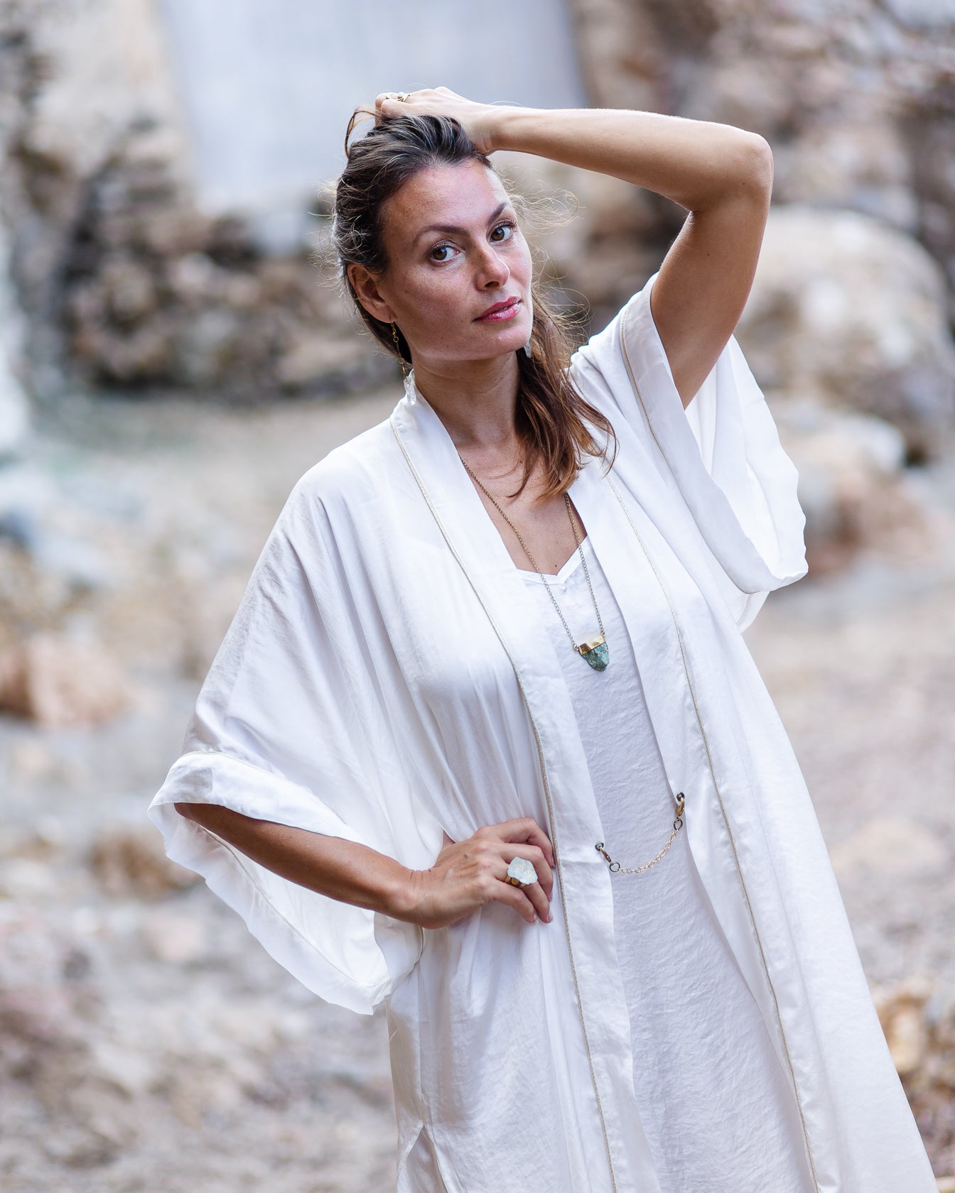 White Agate Kimono