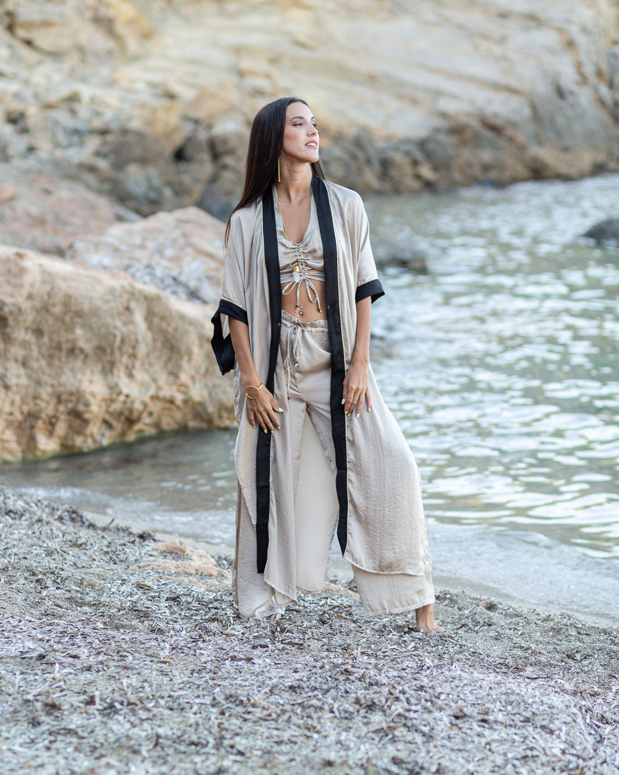 Champagne Agate Kimono