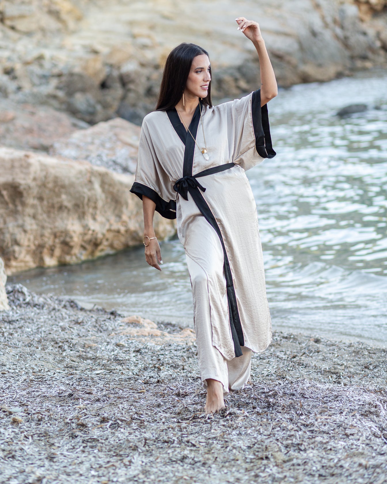 Champagne Agate Kimono