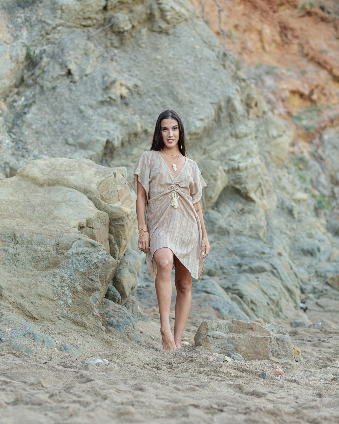 Camel Short Kunal Kaftan