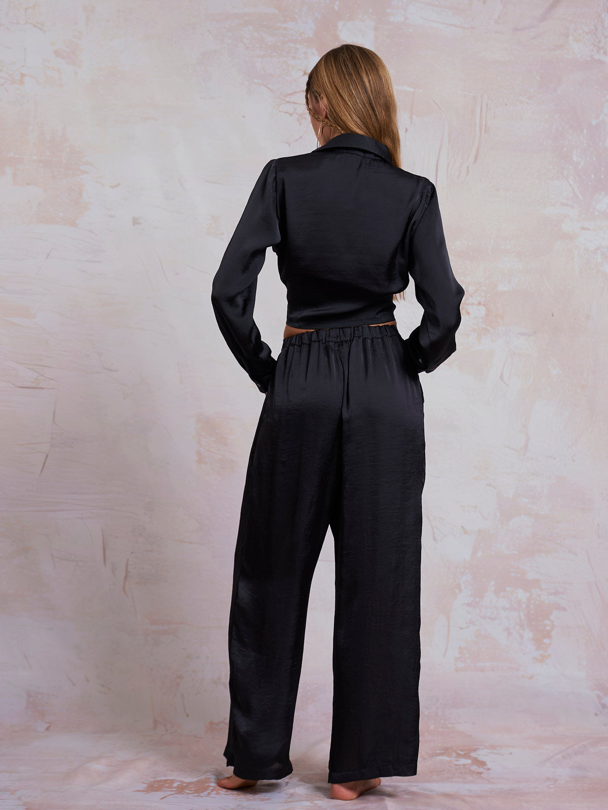 Black Satin Nancy Shirt