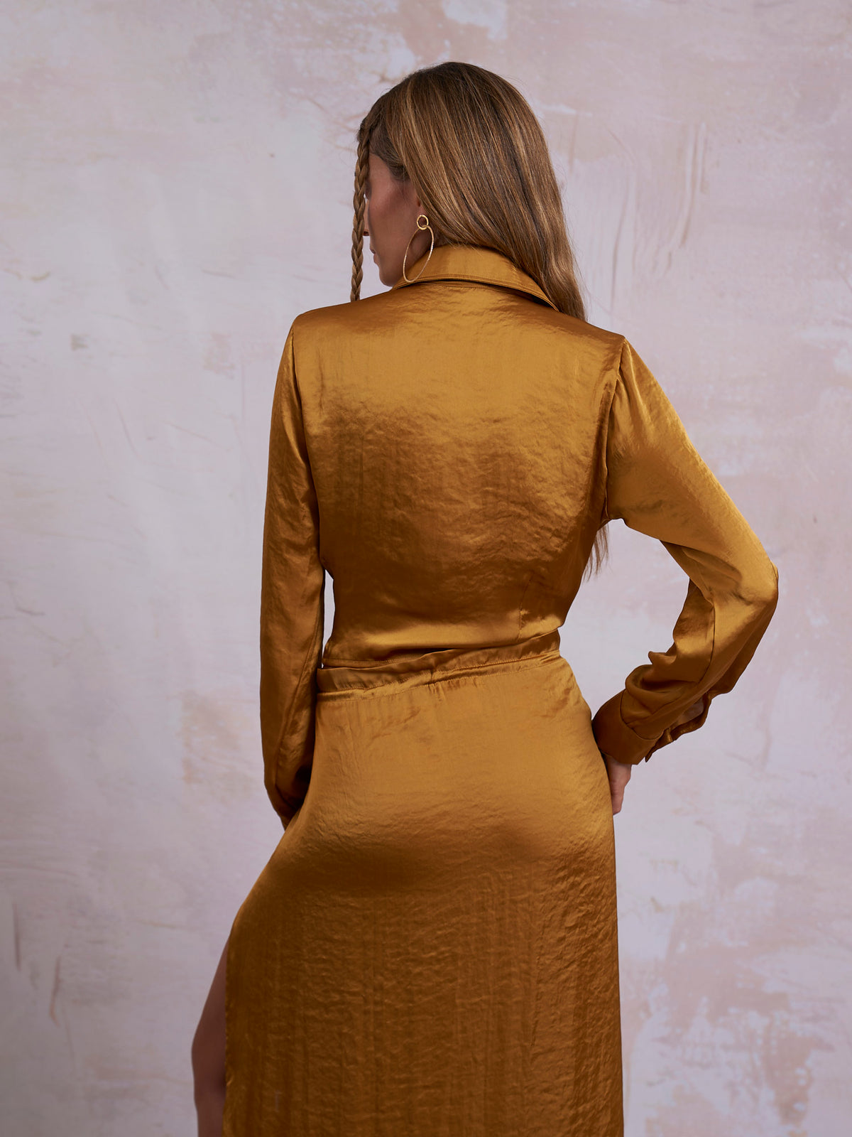 Gold Satin Nancy Shirt