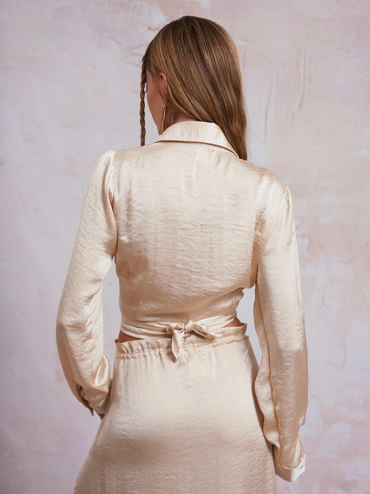 Ivory Satin Nancy Shirt