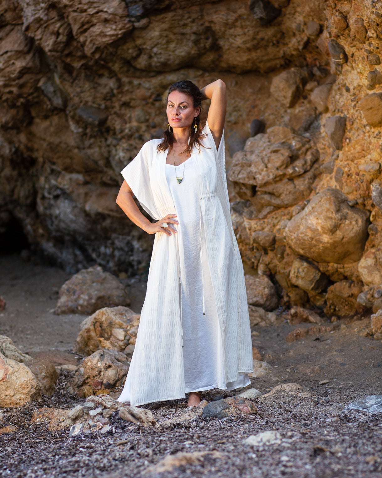 Hueso Lurex Iris Kaftan