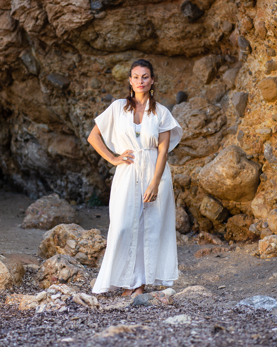 Hueso Lurex Iris Kaftan