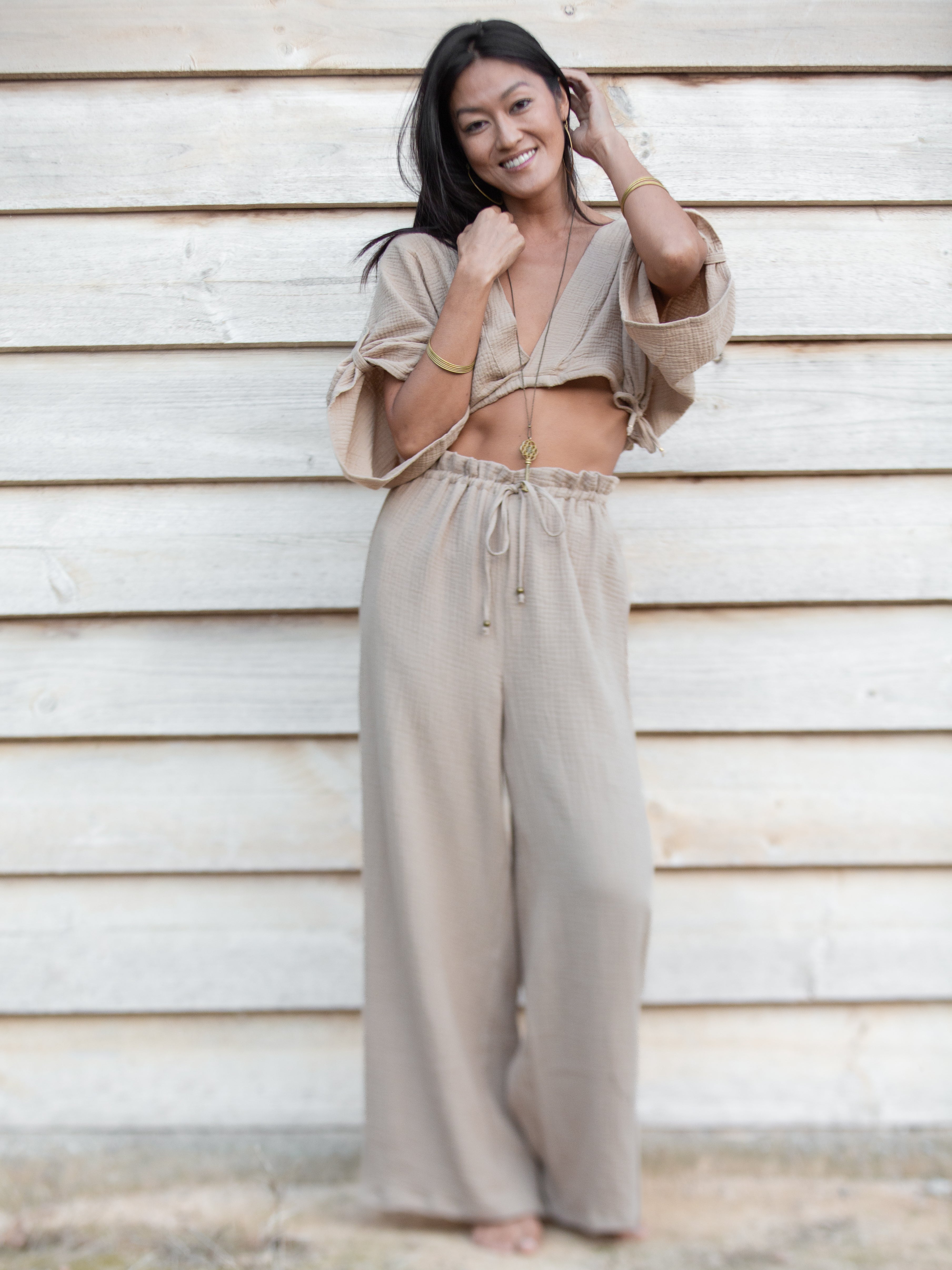 Taupe Palazzo Pants