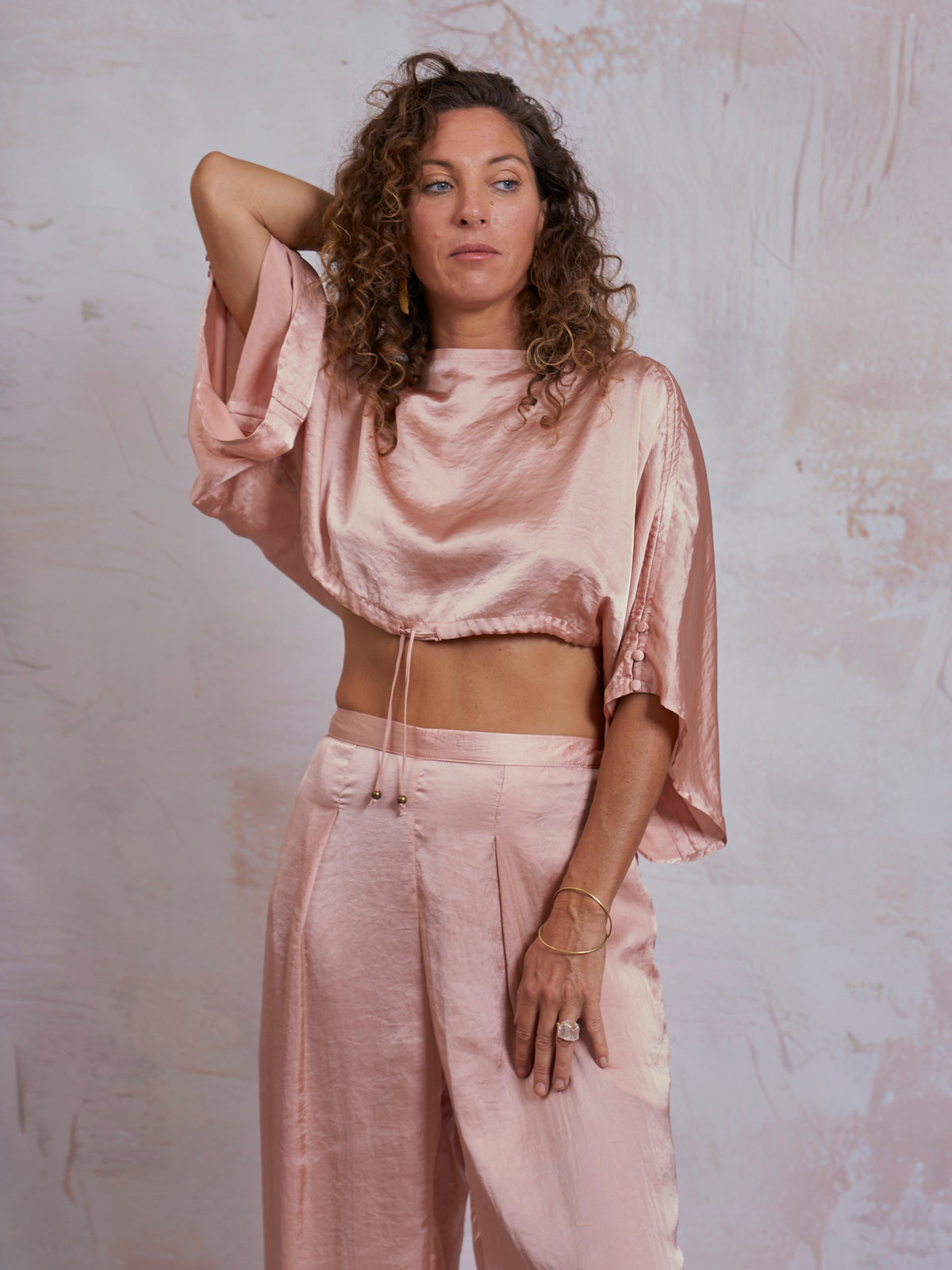 Blush Satin Petra Top
