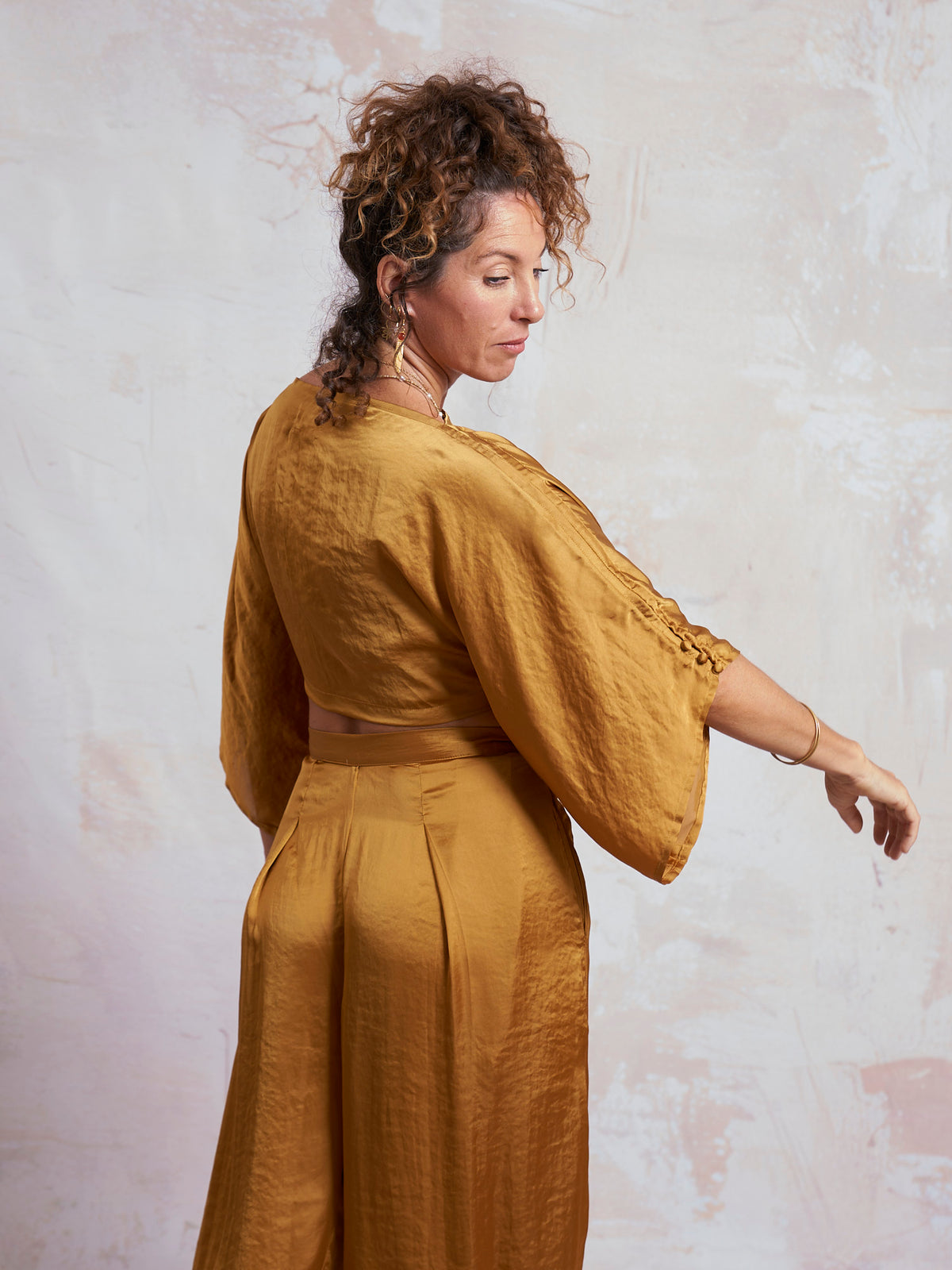 Gold Satin Petra Top
