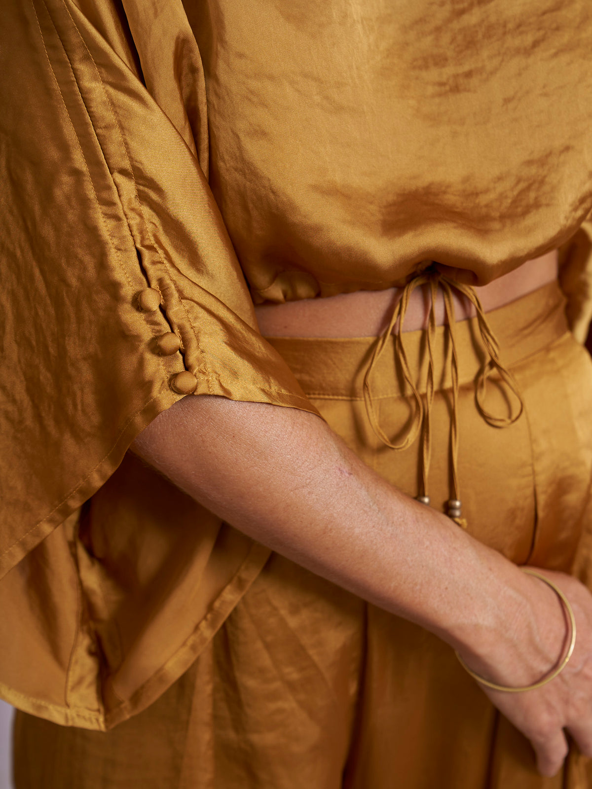 Gold Satin Petra Top