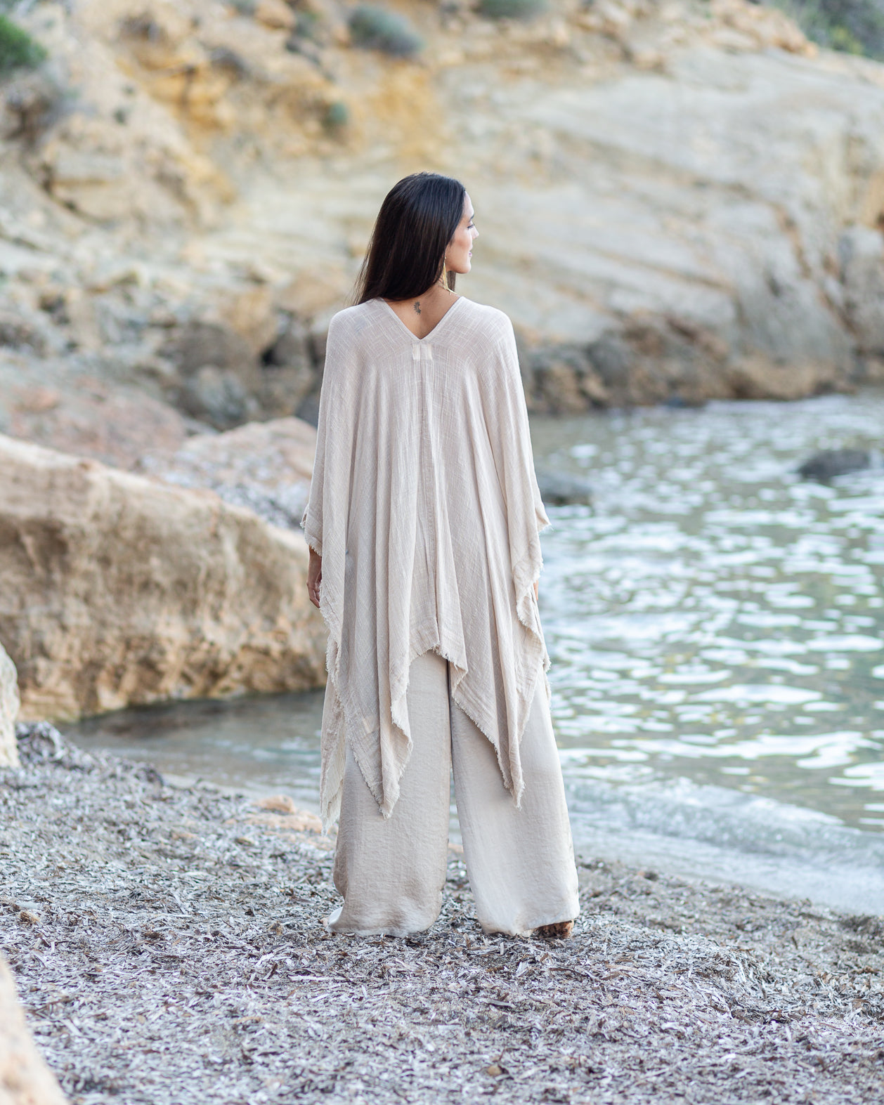 Beige Nara Poncho