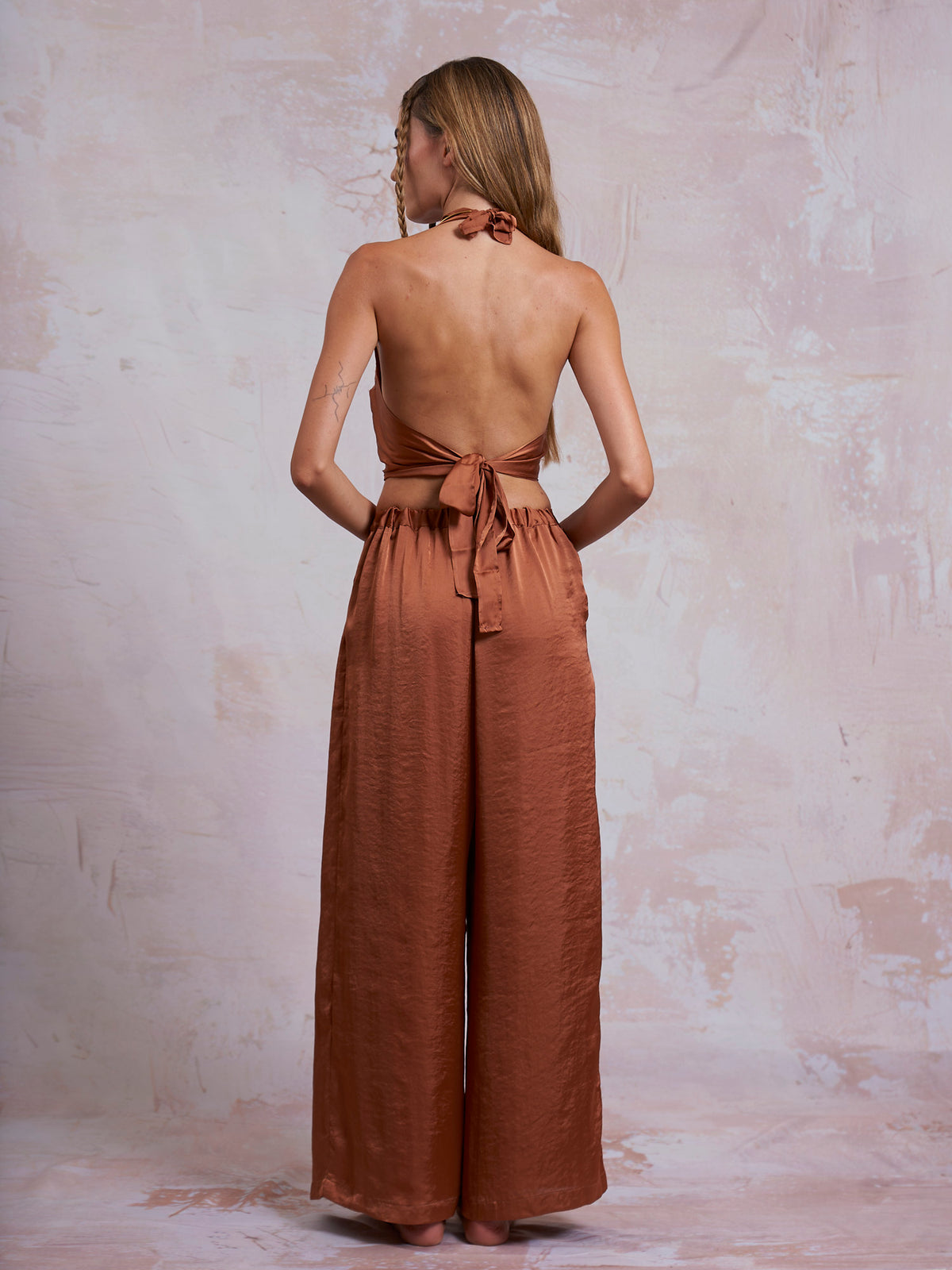 Copper Satin Sara Pants