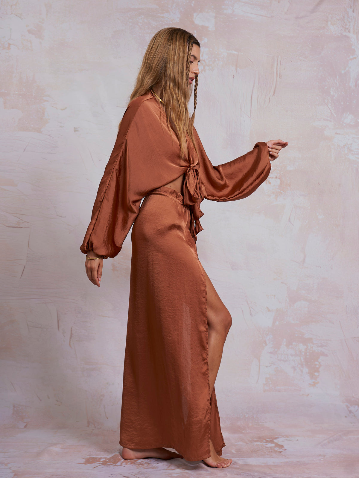 Copper Satin Selene Top