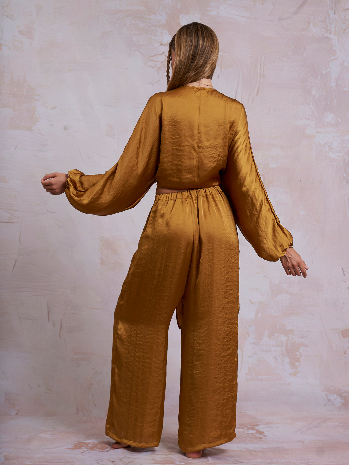 Gold Satin Selene Top