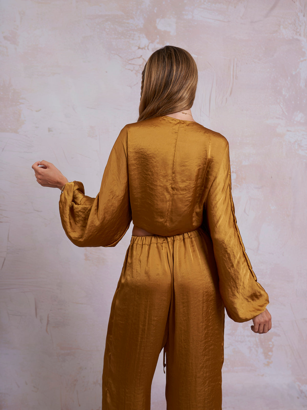 Gold Satin Selene Top