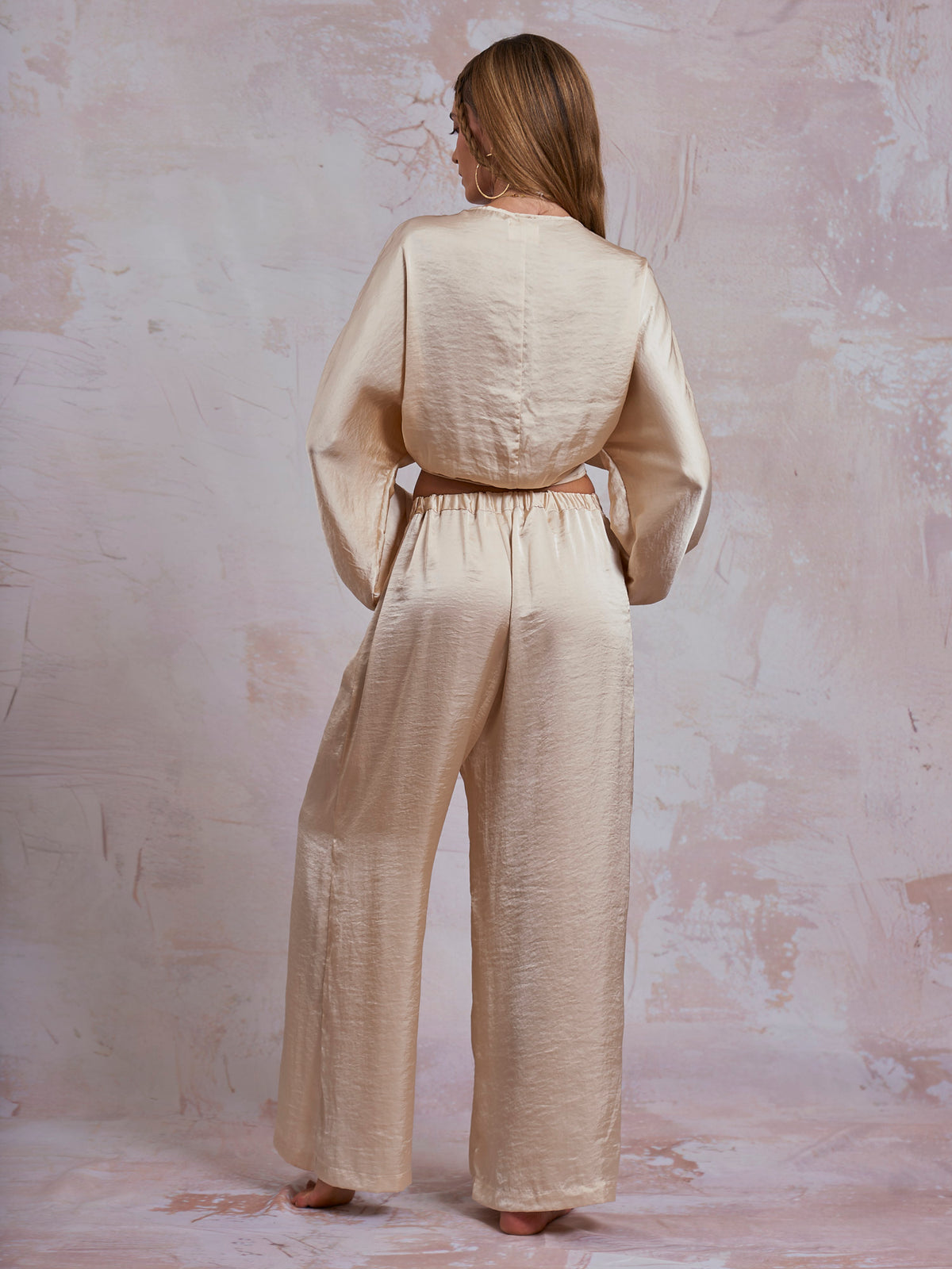 Ivory Satin Selene Top