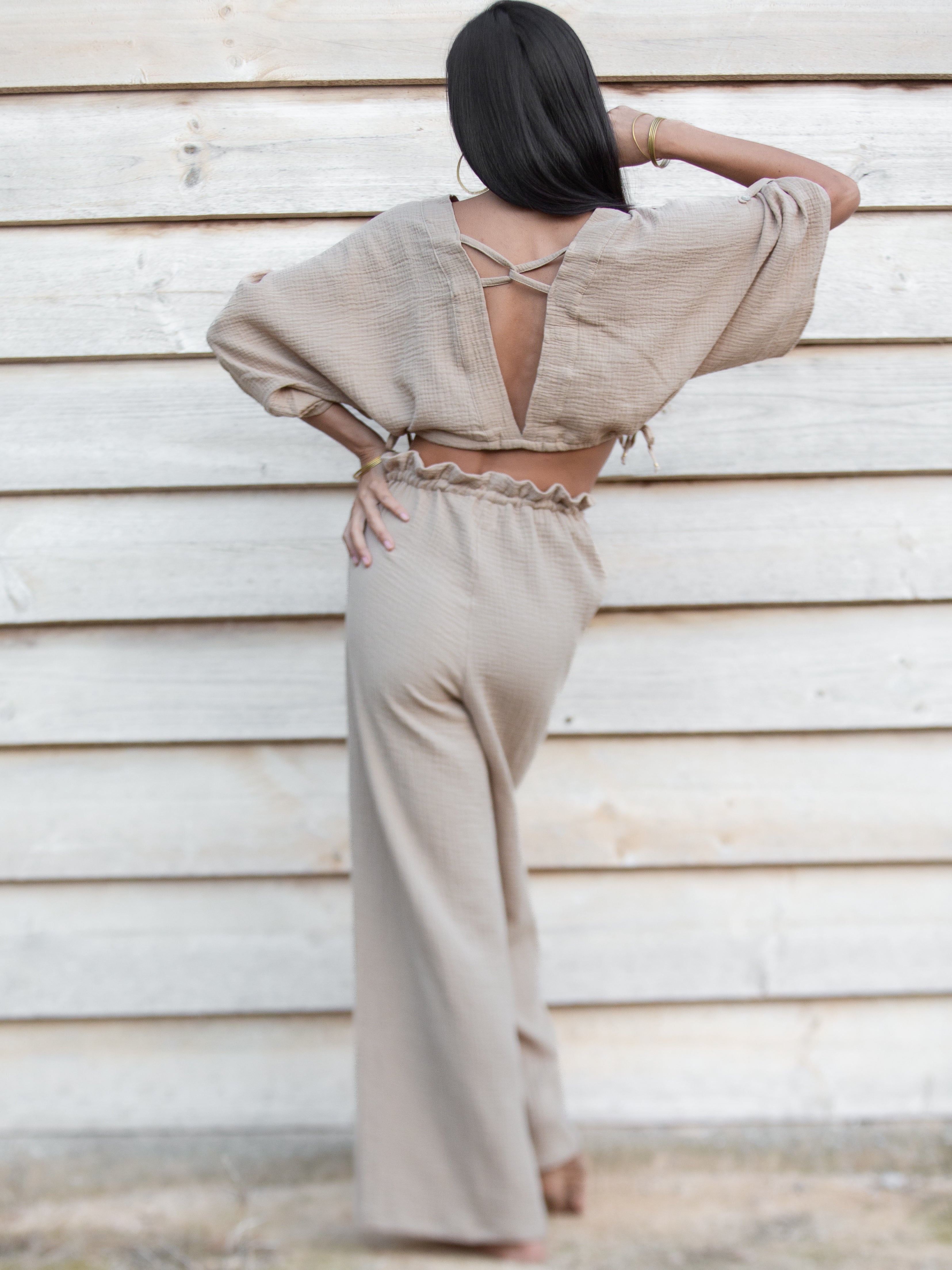 Taupe Diamond Top