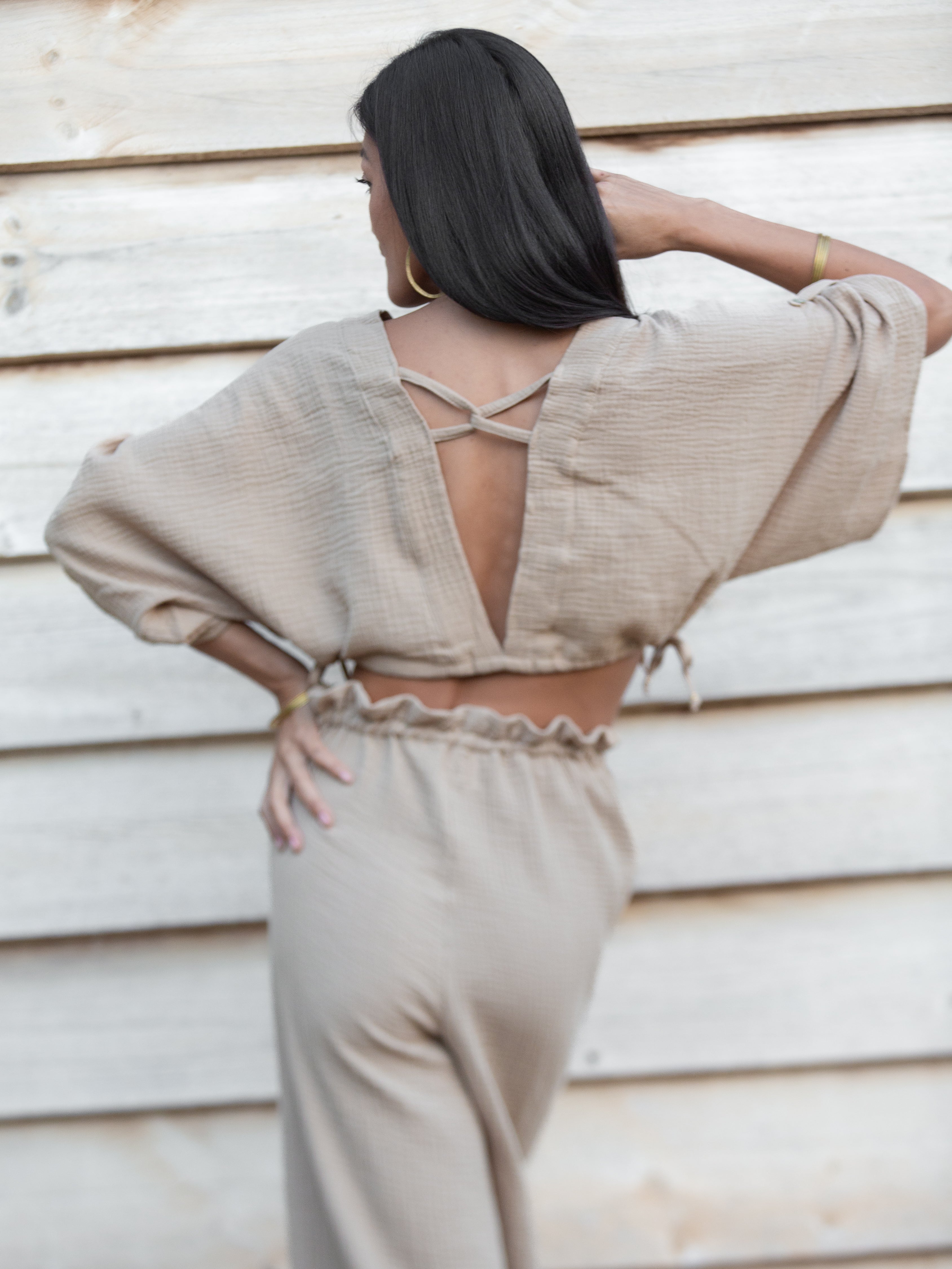 Taupe Diamond Top