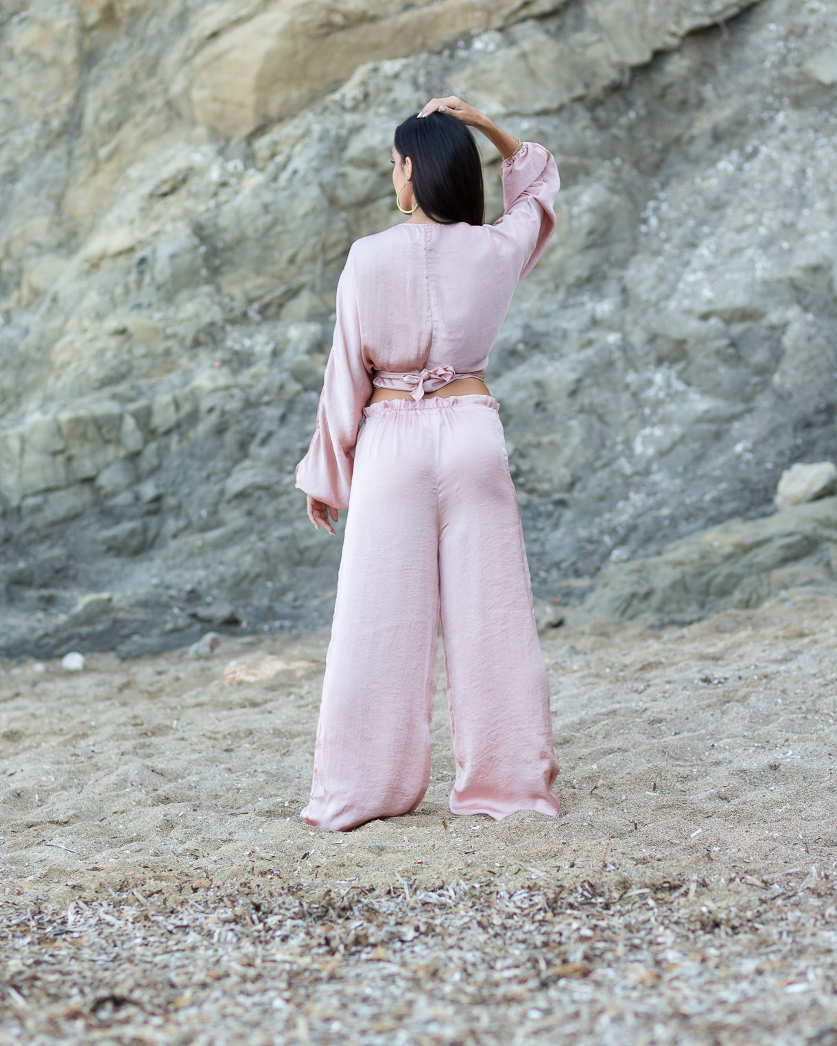 Pink Satin Selene Top