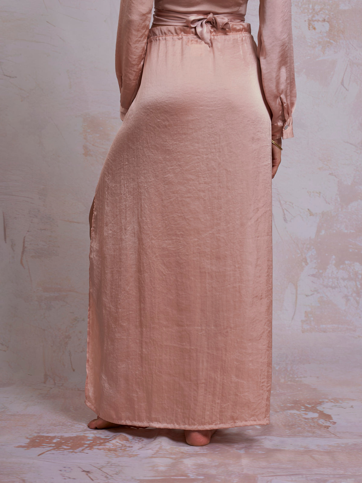 Blush Satin Cleo Skirt