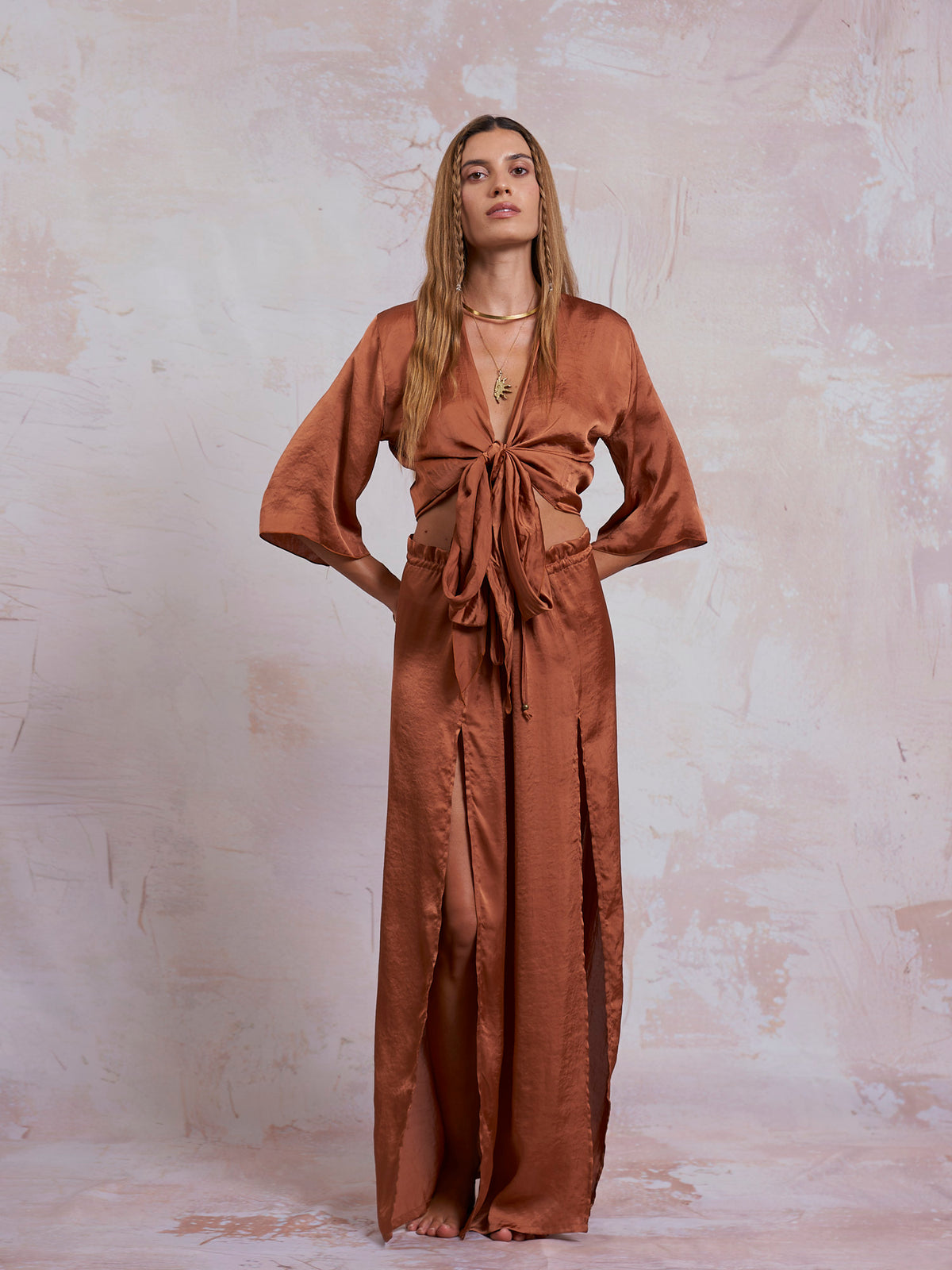 Copper Satin Freya Top