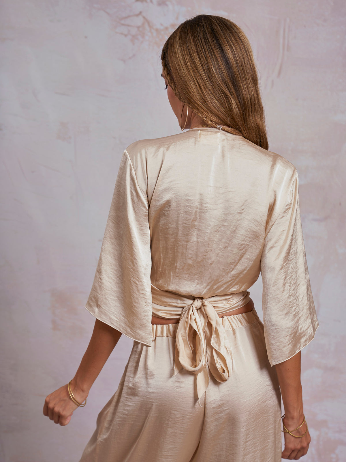 Ivory Satin Freya Top