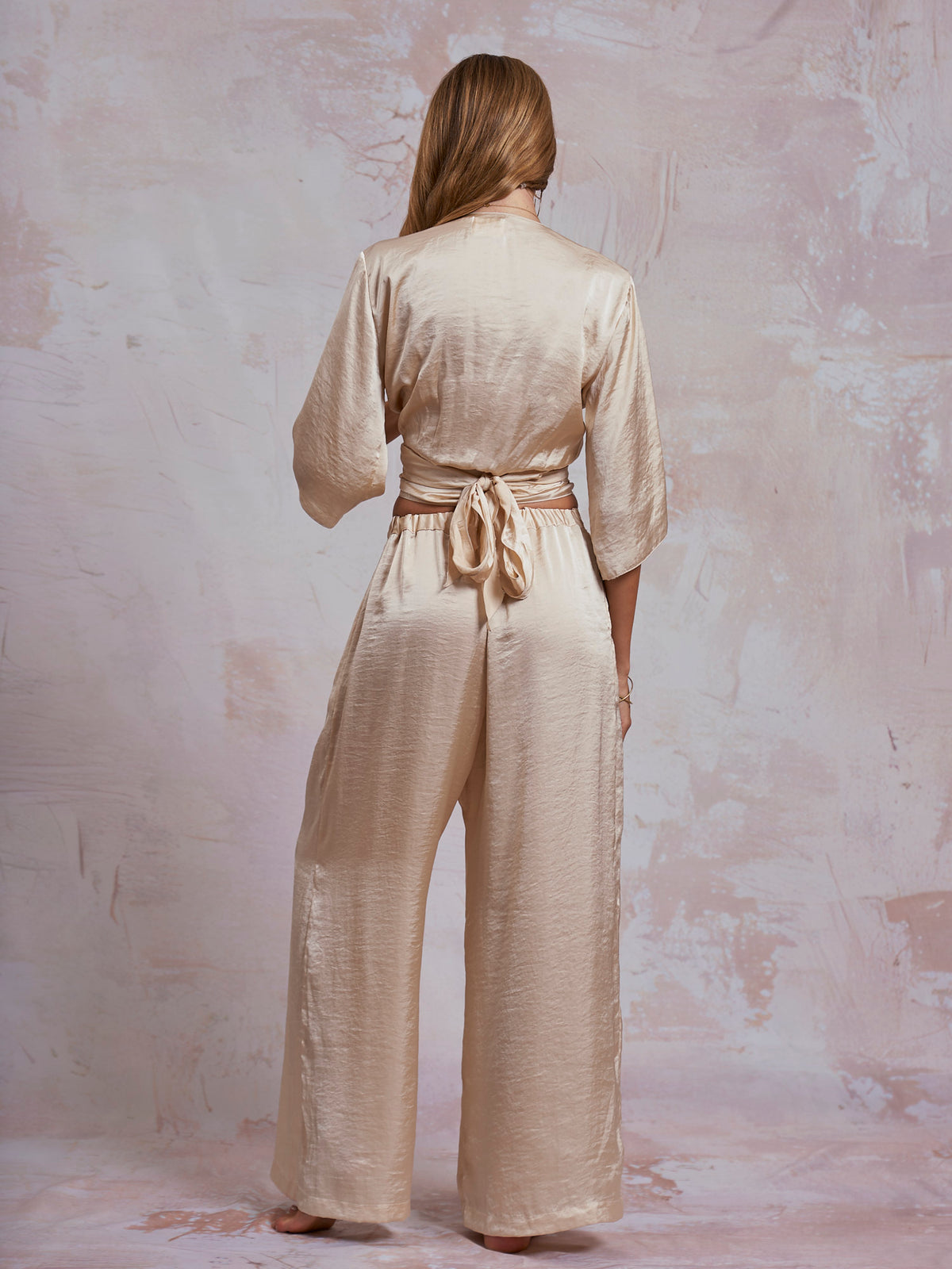 Ivory Satin Freya Top