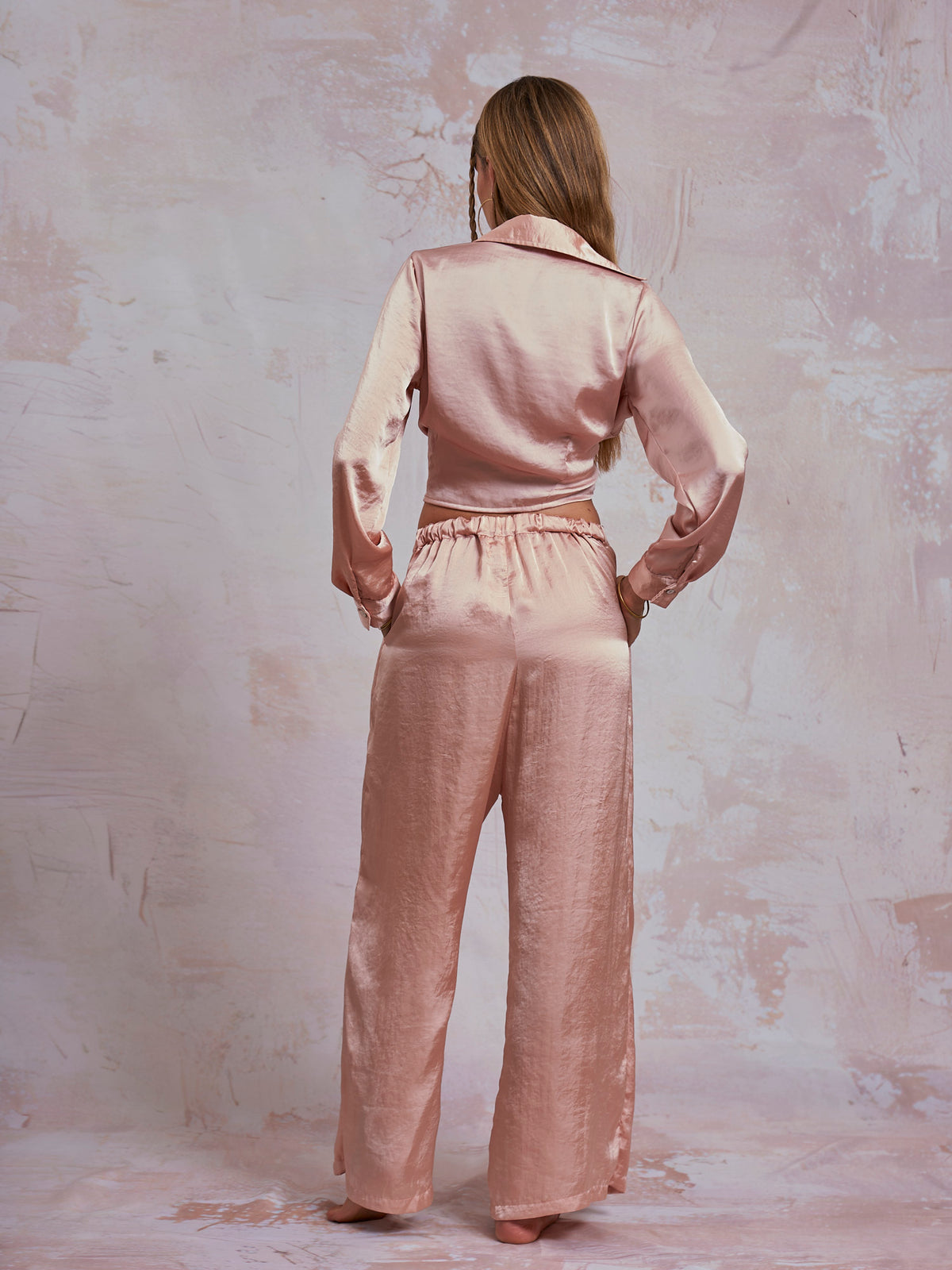 Blush Satin Nancy Shirt