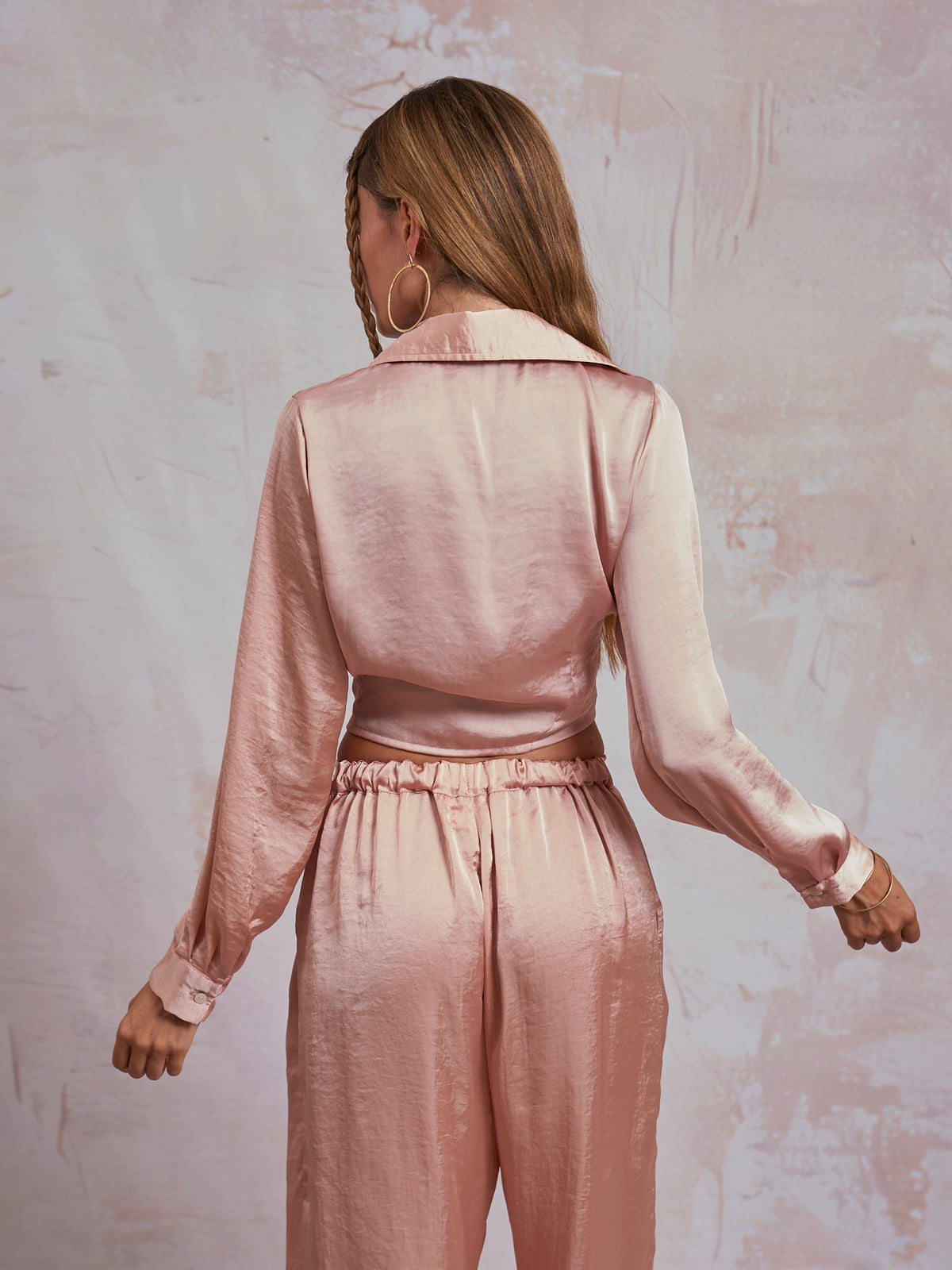 Blush Satin Nancy Shirt