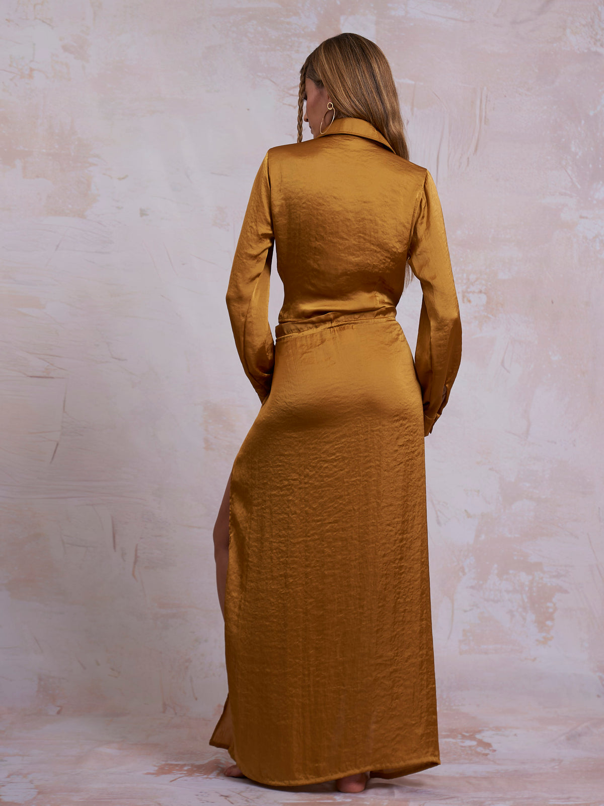 Gold Satin Nancy Shirt