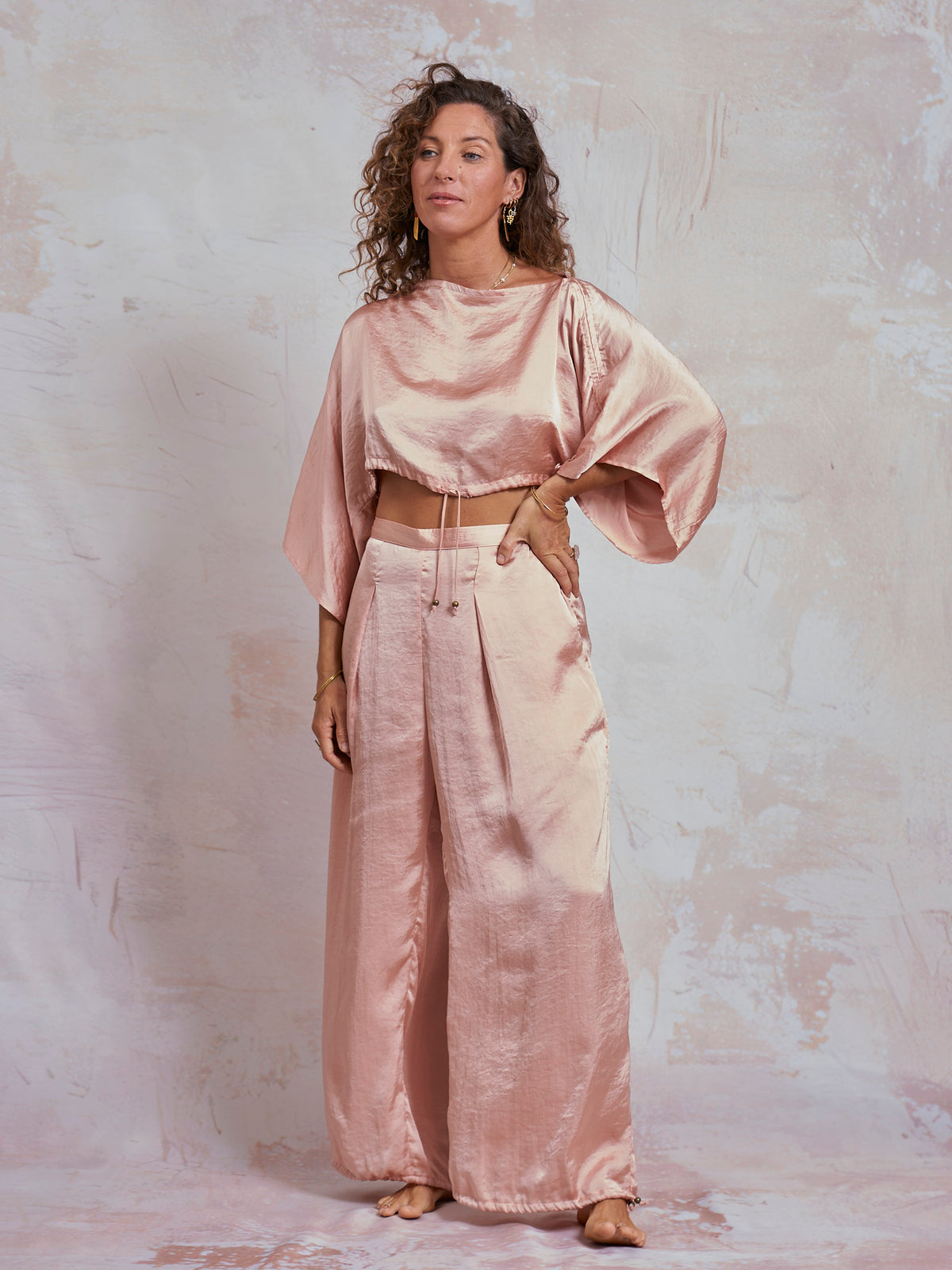 Blush Satin Petra Top