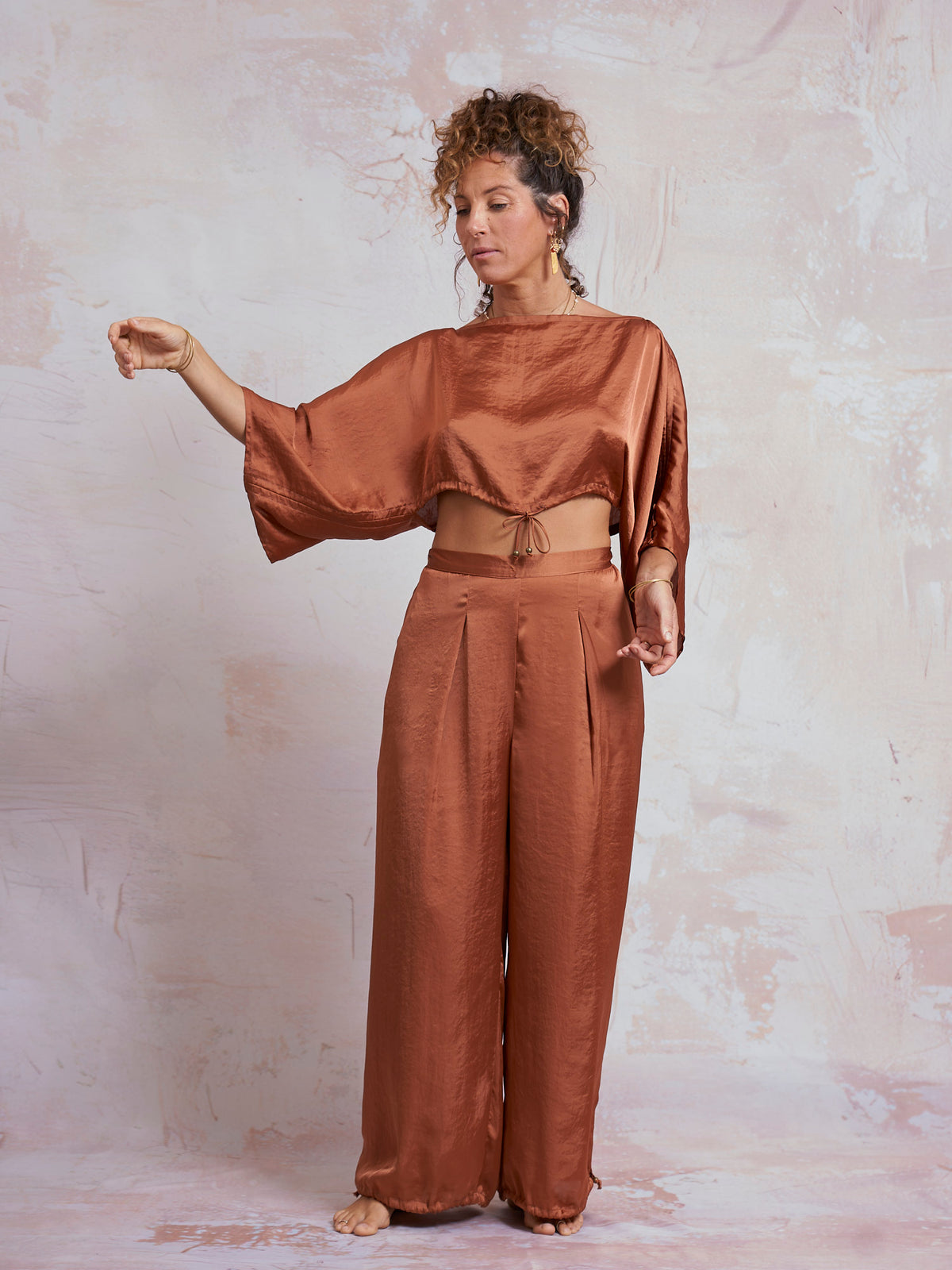 Copper Satin Petra Top