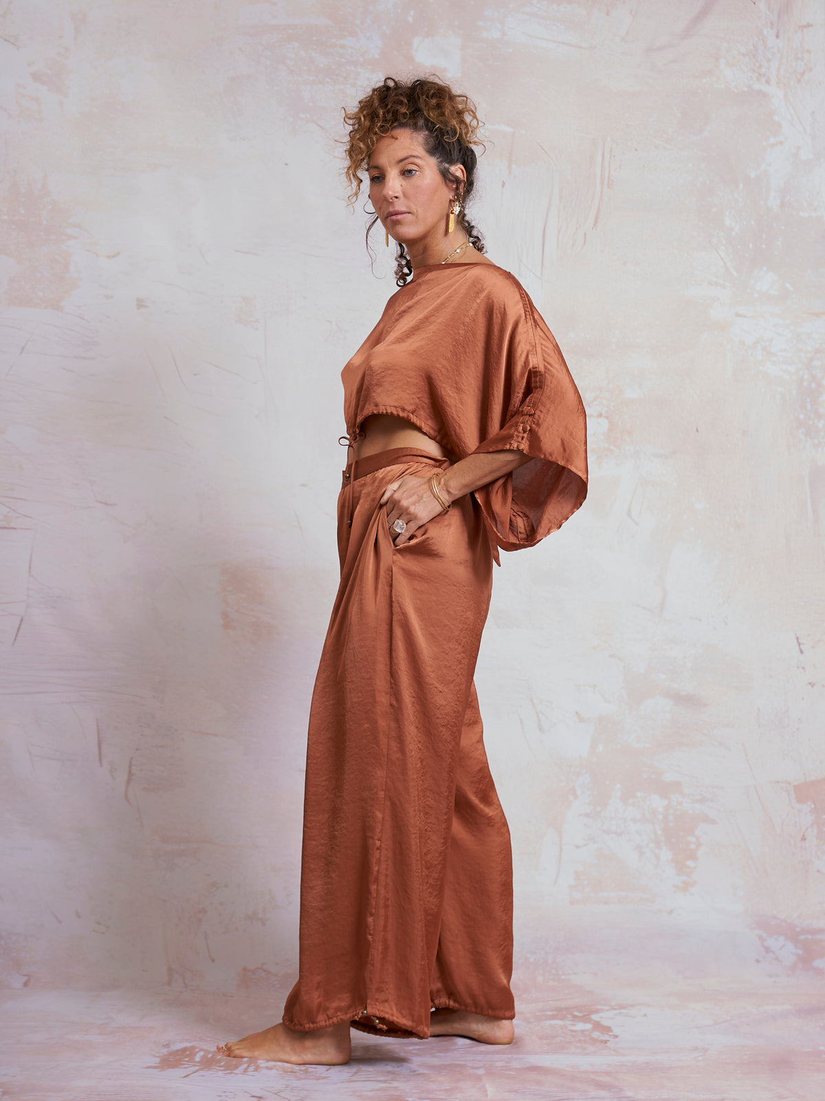 Copper Satin Petra Top