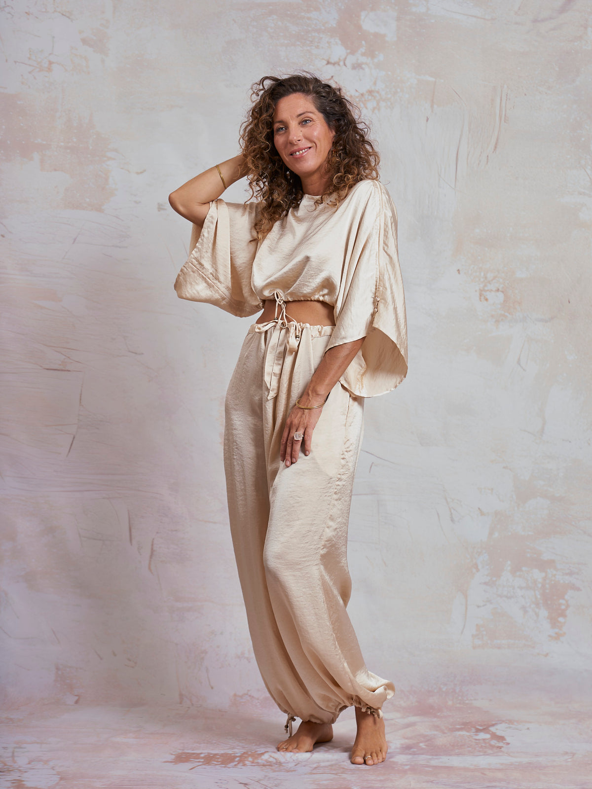 Ivory Satin Petra Top