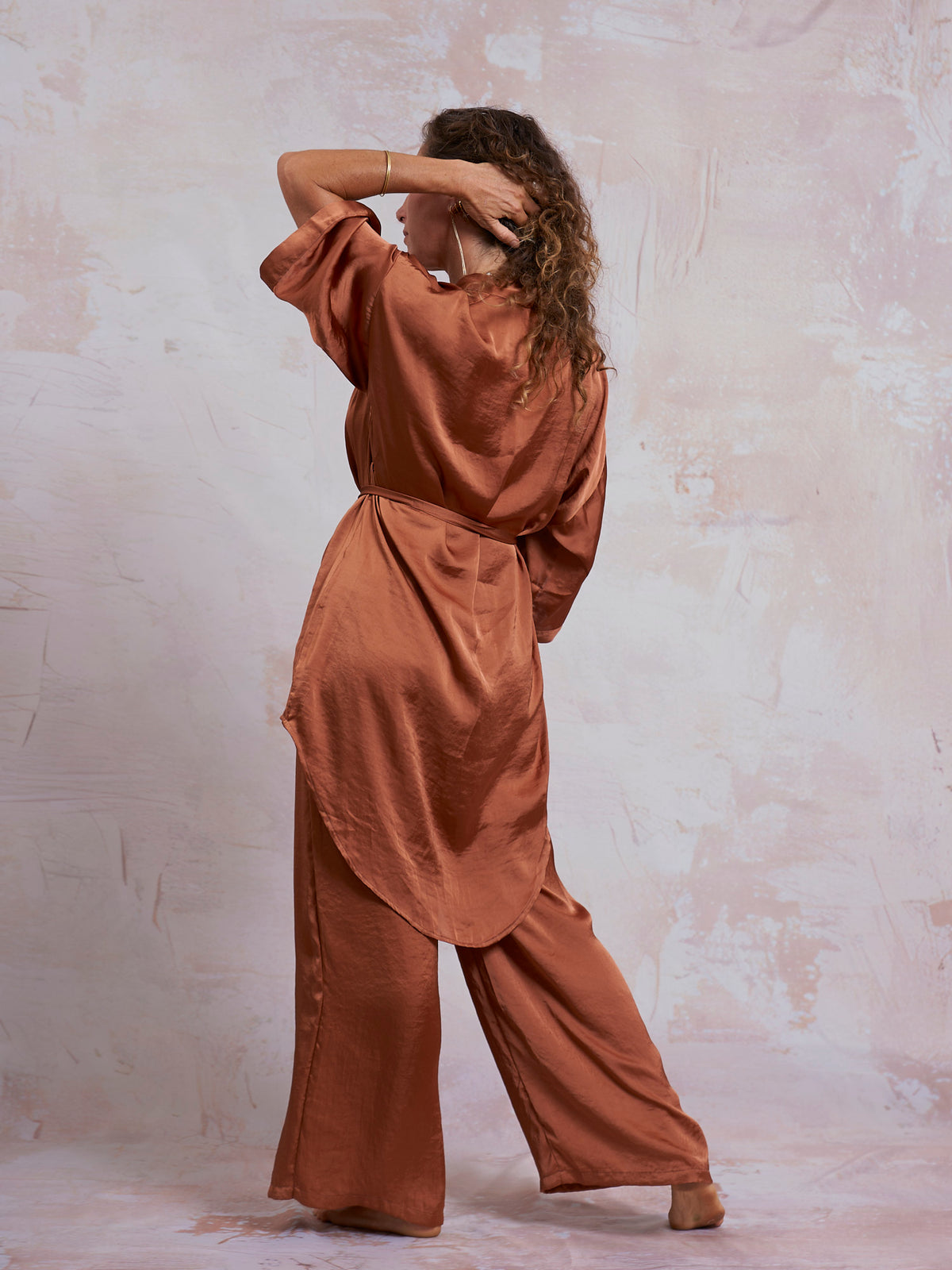 Copper Satin Sam Kimono