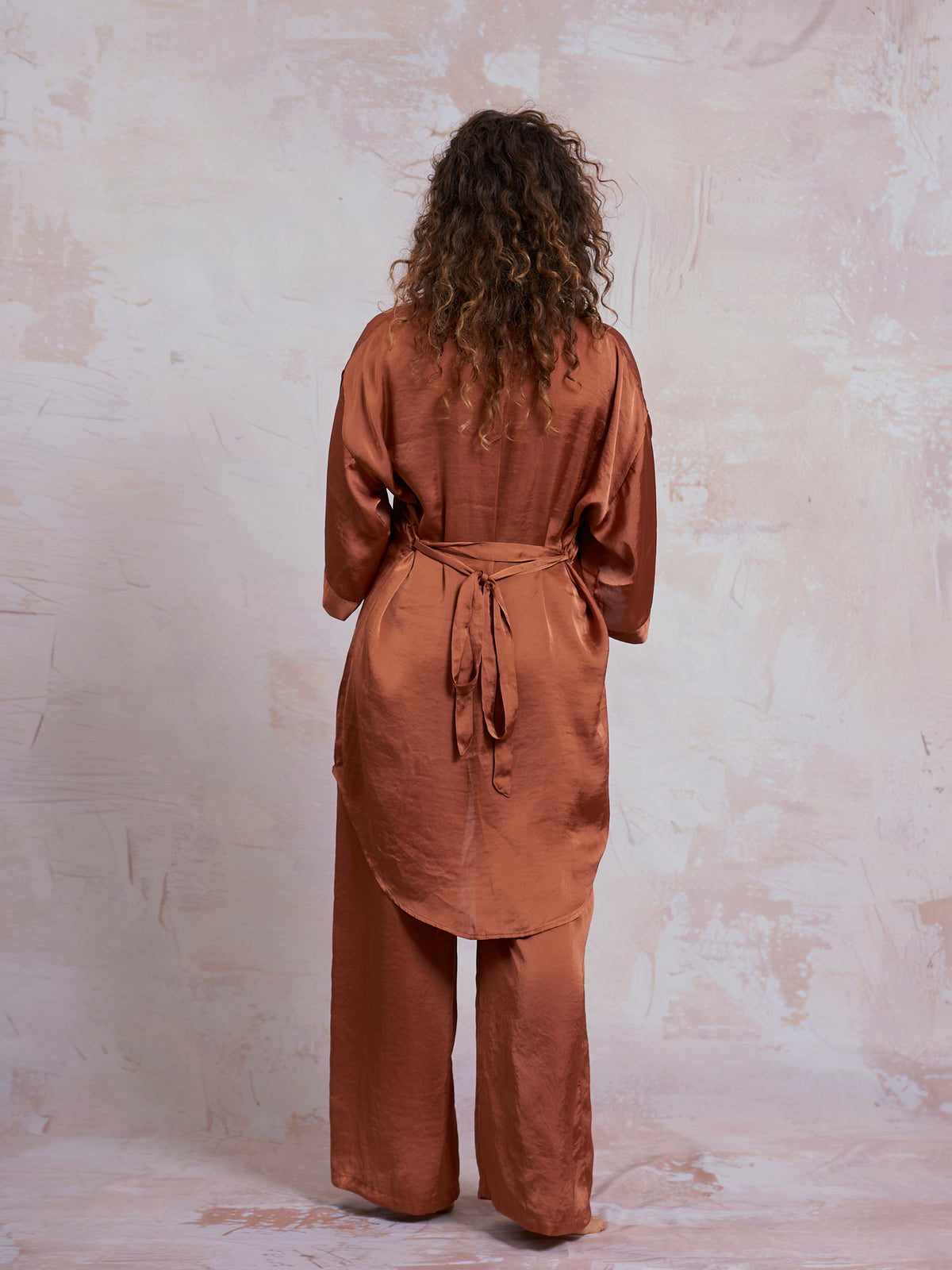 Copper Satin Sam Kimono
