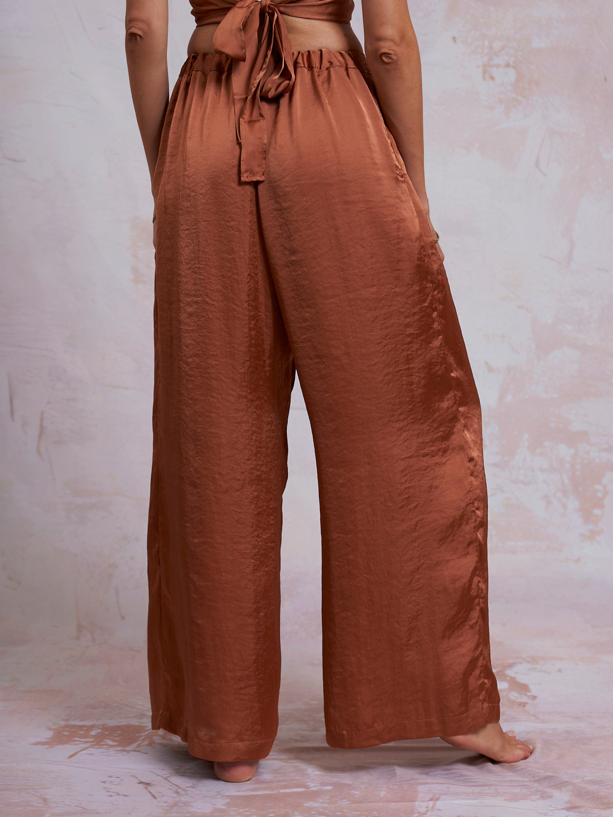 Copper Satin Sara Pants