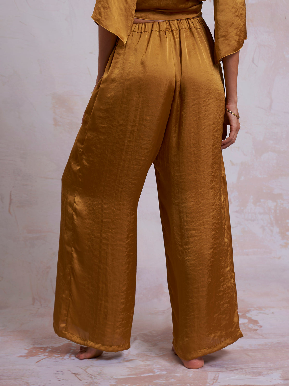 Gold Satin Sara Pants
