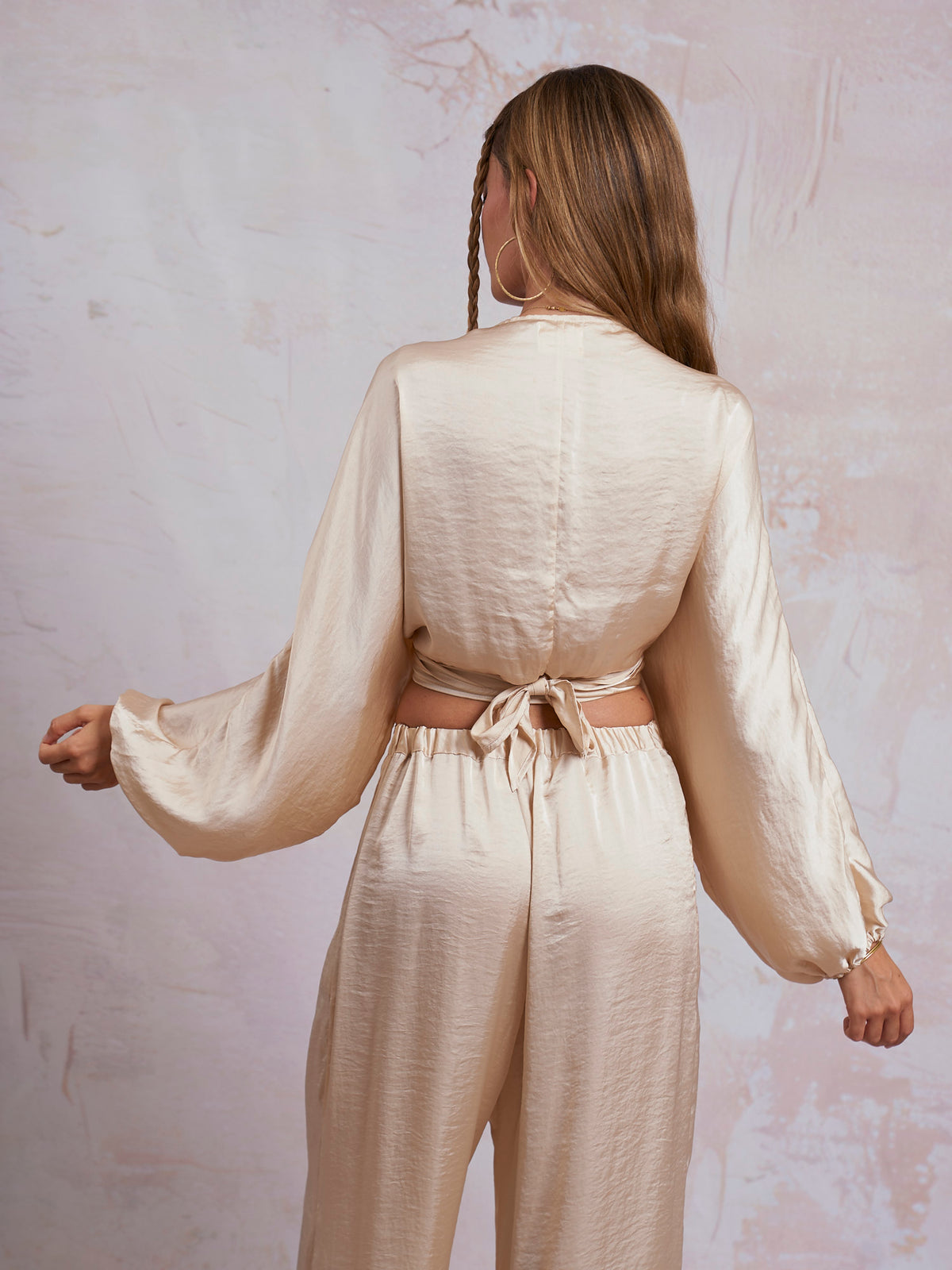 Ivory Satin Selene Top