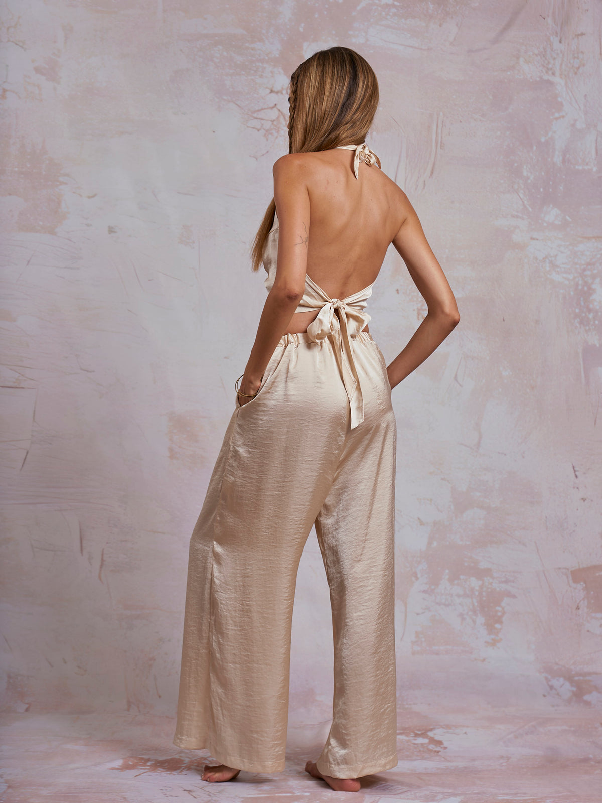 Ivory Satin Lua Top