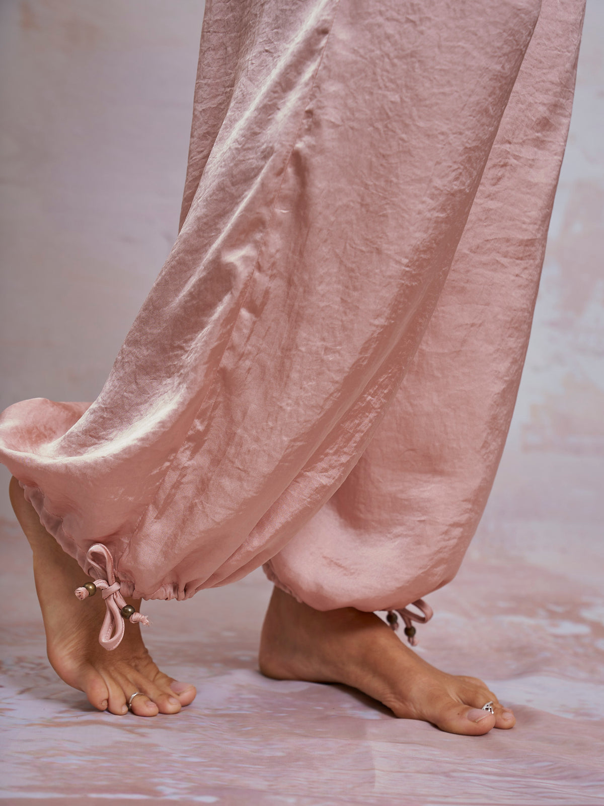 Blush Satin Yuko Pants
